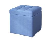 Tabouret à langer élégant en tissu et cuir avec rangement | Repose-pieds bas pour entrée, salon et porte - Idéal pour le style et la fonctionnalité