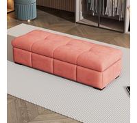 Tabouret à langer moderne rembourré pour chambre à coucher, banc de rangement pour bout de lit, ottomane rembourrée douce, banc de salon, meubles d'entrée