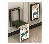 Tabouret à langer pliable en cuir PU - Charge maximale : 150 kg - Siège de douche compact