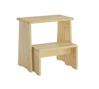 Tabouret à marches tabouret pliable Pin naturel ou blanc