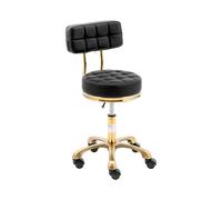 Tabouret à roulette avec dossier - 47 - 61 cm - 150 kg - Noir | physa