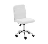 Tabouret à roulette avec dossier - 48 - 62 cm - 150 kg - Blanc | physa