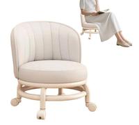 Tabouret à roulettes avec ergonomique et doux imperméable | Tabouret à roulettes robuste pour maison, chambre, salon, cuisine, salle de bain, bar, boutique, garage et salon