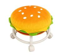 Tabouret à roulettes doux et mignon | Banc décoratif confortable pour