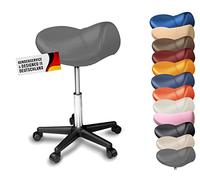 Tabouret à roulettes Ergonomique - Tabouret pivotant à roulettes - Tabouret de Bureau avec Assise en Forme de Selle - Tabouret réglable en Hauteur en différentes Couleurs - prévention du Mal de Dos
