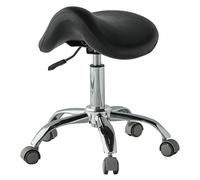 Tabouret à roulettes hydraulique réglable en hauteur 49 cm-64 cm pour hygiéniste dentiste professionnel facile à installer
