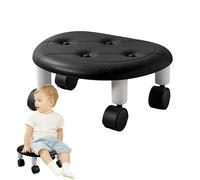Tabouret à roulettes pivotant - Siège compact à profil bas, banc de pédicure rotatif mobile, fauteuil roulant à glissement fluide | Accessoire de travail de bureau, coussin utilitaire de protection de