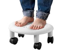 Tabouret à roulettes pivotant - Siège compact à profil bas, banc de pédicure rotatif mobile, fauteuil roulant à glissement fluide | Accessoire de travail de bureau, coussin utilitaire de protection de