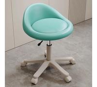 Tabouret à roulettes réglable avec soutien dorsal ergonomique pour coiffeur, clinique, atelier ou travail en hauteur