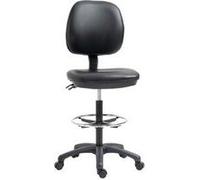 Tabouret à roulettes réglable en hauteur 69-91 cm avec dossier inclinable et repose-pieds réglable G