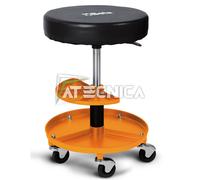 Tabouret à roulettes réglable en hauteur Beta 2250-O + plateau porte objets