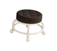 Tabouret à roulettes Rond Bas de Faible Hauteur for Cuisine barbier pour Le Bureau à Domicile(Black)