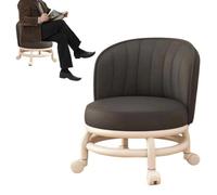 Tabouret à roulettes Siège Bas Moderne, Esthétique et Confortable | Petit tabouret roulant pivotant pour maison chambre séjour salle de bain bureau bar boutique salon de