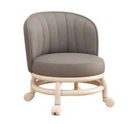Tabouret à roulettes - Siège moderne et imperméable avec | Siège moderne à dossier ergonomique et doux | Petit tabouret pivotant | Pour la maison, le salon, la cuisine