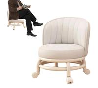 Tabouret à roulettes Siège Moderne imperméable, Ergonomique Doux | Petit tabouret roulant pivotant pour maison chambre salon cuisine bureau bar magasin garage travail dortoir sol
