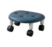 Tabouret à roulettes - Tabouret bas avec roulettes, tabouret à chaussures, tabouret court, tabouret de pédicure pivotant à 360°, siège bas avec roulettes, tabouret bas pivotant, portable pour la