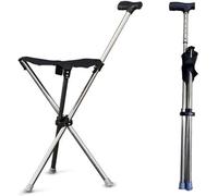 Tabouret À Trois Pieds Avec Bâton De Marche Cannes Et Tabourets Pour Les Personnes Âgées Handicapées Et En Convalescence Adapté Aux Personnes Âgées Bâtons De Randonnée Ultralégers