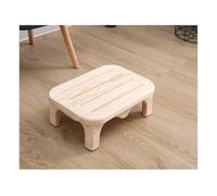 Tabouret à une marche, matériau en bois massif, poli et arrondi(Wood Color)