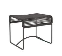 Tabouret Acapulco cuir powder coated steel base