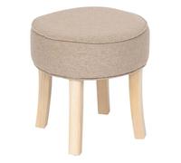 Atmosphera - Tabouret Adriel peuplier Beige d35x35cm