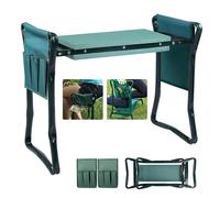 Tabouret / agenouilloir de jardin pliable avec siège et 2 sacs à outils - 150 kg, 60x27x49 cm
