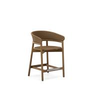 Tabouret Arinella en bois d'acacia massif finition naturelle et corde beige 65 cm FSC 100%