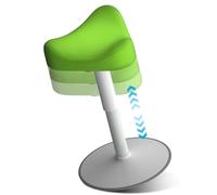 Tabouret Assis-Debout Ergonomique, Tabouret de Bureau Hauteur Réglable 47-65 cm, Siège Actif Oscillant avec Effet Bascule, Base Antidérapante, Chaise Haute Bureau 360° Pivotant, Max 140kg. Vert