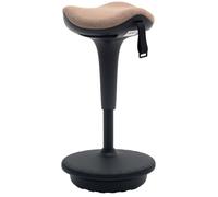 Tabouret assis-debout - HOMCOM - ergonomique - hauteur réglable, rotatif à 360° - 34 x 34 x 68,5-83,5 cm - marron