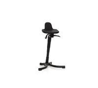 Tabouret assis-debout / Tabouret de travail TOP WORK 34 Noir Mousse Métal