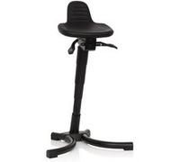 Tabouret assis-debout / Tabouret de travail TOP WORK 34 Noir Mousse Métal hjh OFFICE Noir