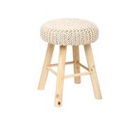 - Tabouret assise tricot Suzette - H. 43 cm - Beige - Suzette
