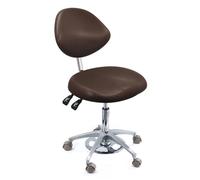 Tabouret Assistant Dentaire Tabouret Chaise d’Assistant Dentaire avec Dossier Cuir PU Hauteur Réglable pour Les Cliniques, Le Tatouage, la Maison et Le Laboratoire, B4