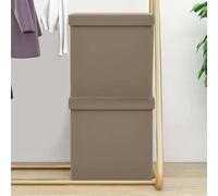 Tabouret avec espace de rangement 2 pcs. Marron cappuccino PVC