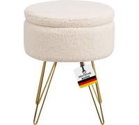 Tabouret avec espace de rangement Albatros Cannes Tabouret avec espace de rangement, design moderne, revêtement noble en velours Coffre de siège Banquette avec espace de rangement optimale comme tabou