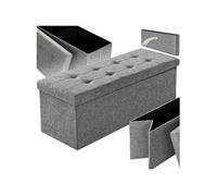 Tabouret avec espace de rangement pliable gris clair