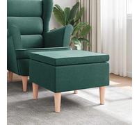 Tabouret avec Pieds en Bois Noir Tissu Siège Pouf Repose-pied Salon vidaXL