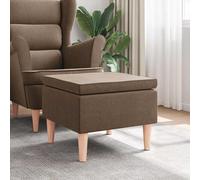 Tabouret avec Pieds en Bois Noir Tissu Siège Pouf Repose-pied Salon vidaXL
