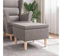 Tabouret avec Pieds en Bois Noir Tissu Siège Pouf Repose-pied Salon vidaXL