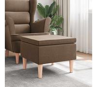Tabouret avec Pieds en Bois Noir Tissu Siège Pouf Repose-pied Salon vidaXL