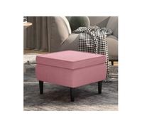 Tabouret avec pieds en bois Rose Velours329440