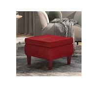 vidaXL Tabouret 329462 – Siège pouf en velours, pieds en bois, repose-pied pour salon