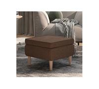 Tabouret avec Pieds en Bois Noir Tissu Siège Pouf Repose-pied Salon vidaXL