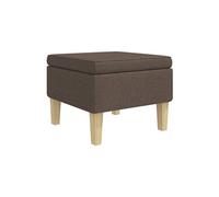 Vidaxl Tabouret Avec Pieds En Bois Taupe Tissu Marron