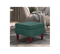 Tabouret avec Pieds en Bois Gris Clair Velours Siège Pouf Repose-pied vidaXL