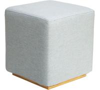 Tabouret avec Siège Rembourré en Mousse, Petit Repose-Pieds Ottoman, Pouf De Vanité Rembourré Carré Contemporain Moderne, Light Blue, 34x38cm