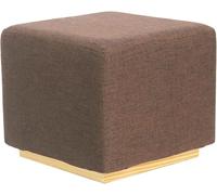 Tabouret avec Siège Rembourré en Mousse, Petit Repose-Pieds Ottoman, Pouf De Vanité Rembourré Carré Contemporain Moderne, Brown, 34 x 30 cm
