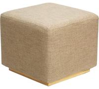 Tabouret avec Siège Rembourré en Mousse, Petit Repose-Pieds Ottoman, Pouf De Vanité Rembourré Carré Contemporain Moderne, Light Khaki, 34 x 30 cm