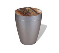 Tabouret aviateur Bois de récupération massif