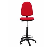 Tabouret Aýna taburete Contact permament de base Tissu Rouge Structure polyamide noire Sans accoudoirs Sans appui-tête Roulettes pour moquette
