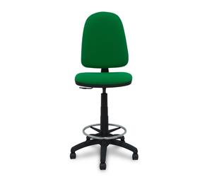 Tabouret Aýna taburete Contact permament de base Tissu Vert Structure polyamide noire Sans accoudoirs Sans appui-tête Roulettes en nylon 50 mm